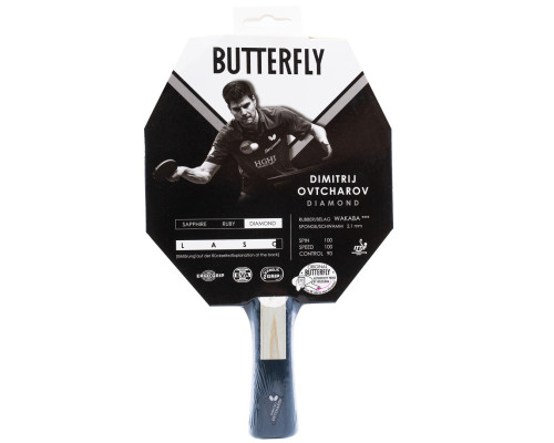 Ракетка для настільного тенісу BUTTERFLY Ovtcharov Diamond, чорна