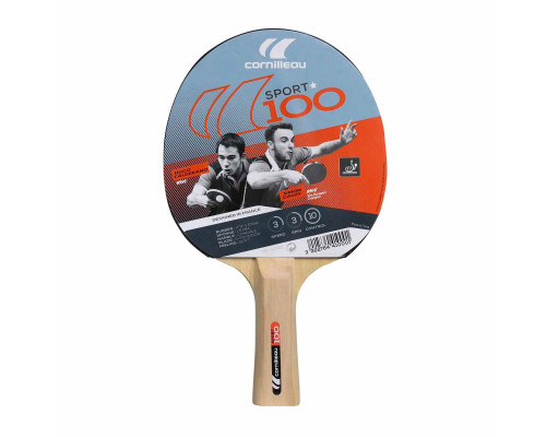 Ракетка для настільного тенісу Cornilleau SPORT 100, чорно-червона