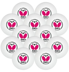 М'ячі для настільного тенісу BUTTERFLY 12 шт, білий