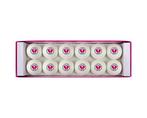 М'ячі для настільного тенісу BUTTERFLY 12 шт, білий