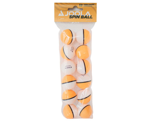 М'ячі для настільного тенісу Joola Spin Ball 12 шт, жовто-білі М'ячі для настільного тенісу Joola Spin Ball 12 шт, жовто-білі