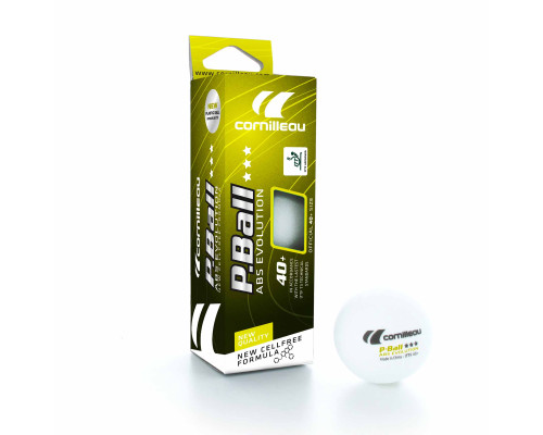 М'ячі для настільного тенісу Cornilleau P-Balls 3 шт, білі М'ячі для настільного тенісу Cornilleau P-Balls 3 шт, білі