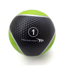 Медичний м'яч YakimaSport 1 кг, чорно-зелений