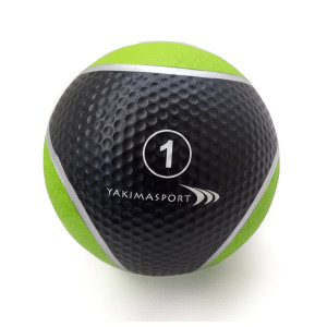 Медичний м'яч YakimaSport 1 кг, чорно-зелений