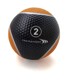Медичний м'яч YakimaSport 2 кг, чорно-помаранчевий