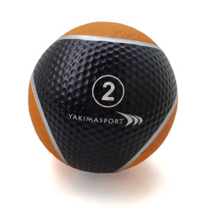 Медичний м'яч YakimaSport 2 кг, чорно-помаранчевий