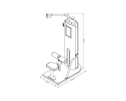 Тренажер для тяги широкого хвату NOHRD StudioLine Lat Pulldown SL-NH-51.261, дуб