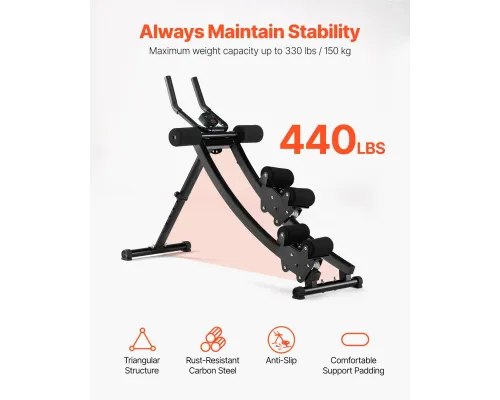 Тренажер для пресу VEVOR  т700, чорний