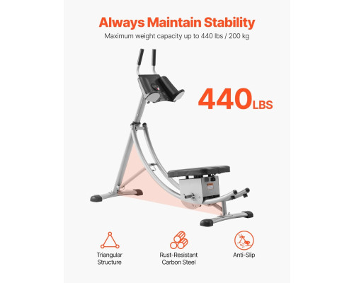 Тренажер для пресу VEVOR YN-388, сірий