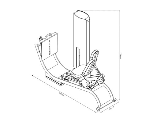 Тренажер для жиму ногами NOHRD StudioLine Leg Press Oak SL-NH-50.261, дуб