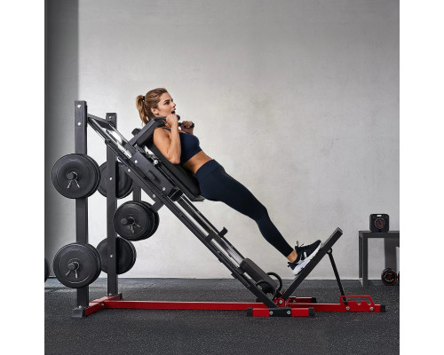 Жим ногами VEVOR HM1904, чорно-червоний