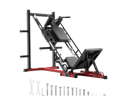 Жим ногами VEVOR HM1904, чорно-червоний