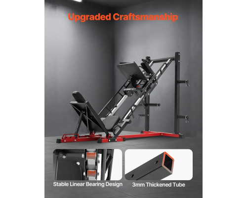 Жим ногами VEVOR HM1904, чорно-червоний