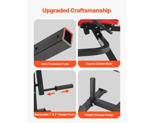 Жим ногами VEVOR UB2903A, чорно-червоний