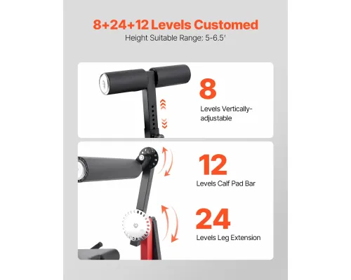 Жим ногами VEVOR UB2914, чорно-червоний