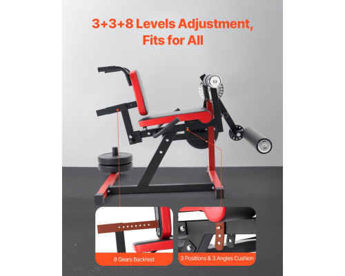 Жим ногами VEVOR UB2914, чорно-червоний
