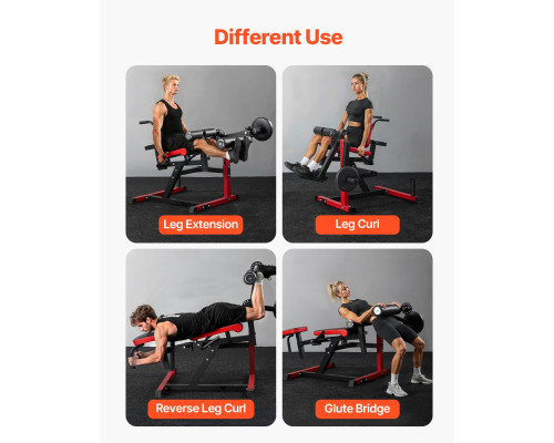 Жим ногами VEVOR UB2914, чорно-червоний