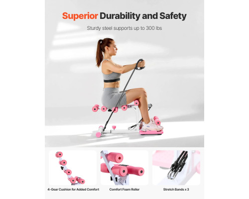 Тренажер для присідання VEVOR, рожевий