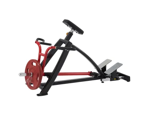 Жим лежачи / гребний тренажер Steelflex Plateload Line PLSR - чорно-червоний