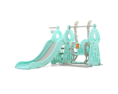 Дитяча гірка з гойдалкою 4в1 inSPORTline Swingslide, 145 х 180 х 120 см - бірюзово-біла Дитяча гірка з гойдалкою 4в1 inSPORTline Swingslide, 145 х 180 х 120 см - бірюзово-біла