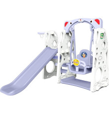 Дитяча гірка 3в1 Ramiz, 128 x 161 x 124 см - фіолетово-біла