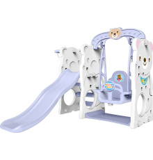 Дитяча гірка 3в1 Ramiz, 131 x 160 x 126 см - фіолетово-біла