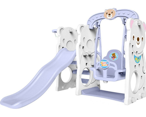 Дитяча гірка 3в1 Ramiz, 131 x 160 x 126 см - фіолетово-біла