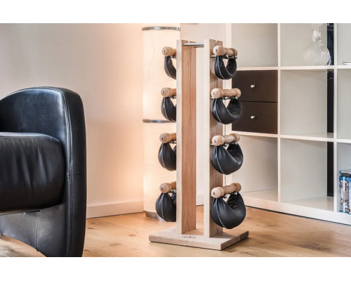 Стійка з гантелями NOHRD Oak Vintage Leather 2-8 кг