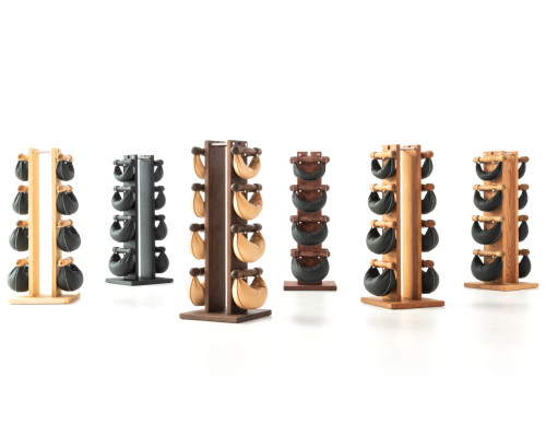 Стійка з гантелями NOHRD SwingBell Tower Set Shadow Leather 2-8 кг