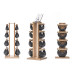 Стійка з гантелями NOHRD SwingBell Tower Set Shadow Leather 2-8 кг