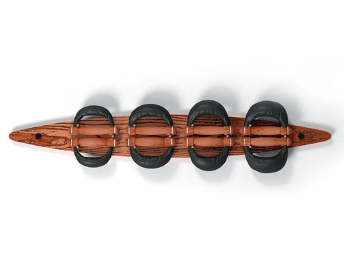 Гантелі з підставкою NOHRD Oak Leather 2-8 кг