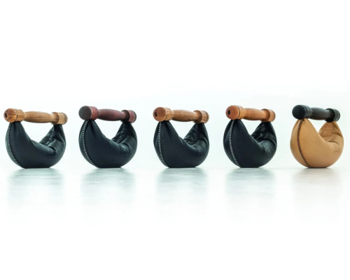 Гантелі з підставкою NOHRD  Oxbridge Cherry Leather 2-8 кг