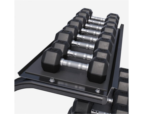 Стійка з шестигранними гантелями Gorilla Sports Hex 2 х 6-30 кг