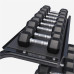 Стійка з шестигранними гантелями Gorilla Sports Hex 2 х 6-30 кг