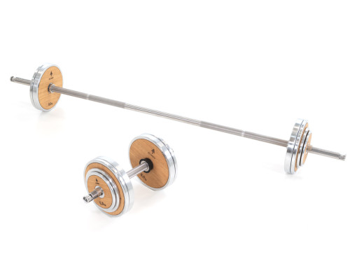 Стійка з гантелями та дисками NOHRD Classic Walnut