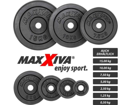 Набір з 8 гантелей Maxxiva, загальною вагою 10 кг Набір з 8 гантелей Maxxiva, загальною вагою 10 кг