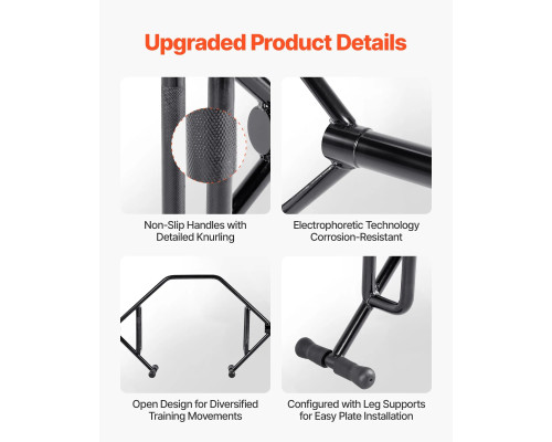 Гриф для штанги VEVOR 5 см, 360 кг, чорний