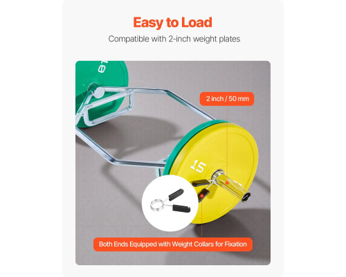 Гриф для штанги VEVOR 5,5 см, 360 кг, сірий