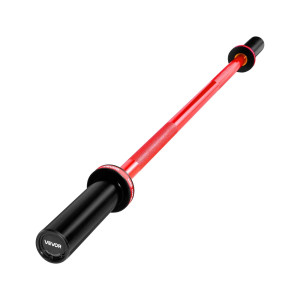 Гриф гантельний VEVOR 120 см, червоний