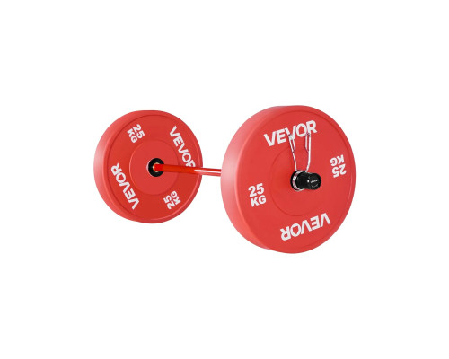 Гриф гантельний VEVOR 120 см, червоний