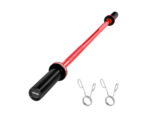Гриф гантельний VEVOR 120 см, червоний