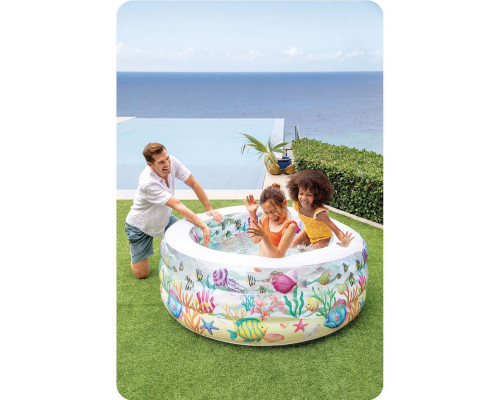 Басейн надувний дитячий Intex 58480 Fish 152x56 см