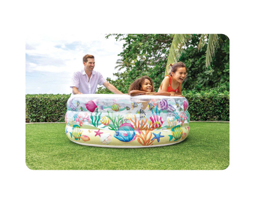 Басейн надувний дитячий Intex 58480 Fish 152x56 см