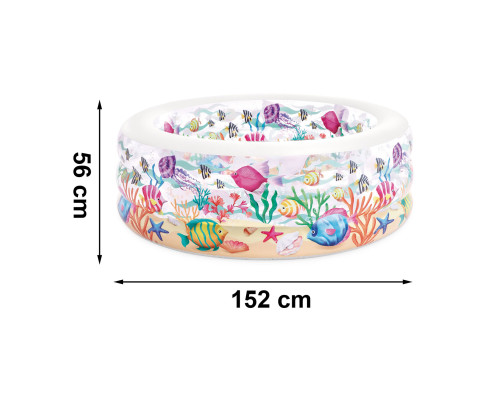 Басейн надувний дитячий Intex 58480 Fish 152x56 см