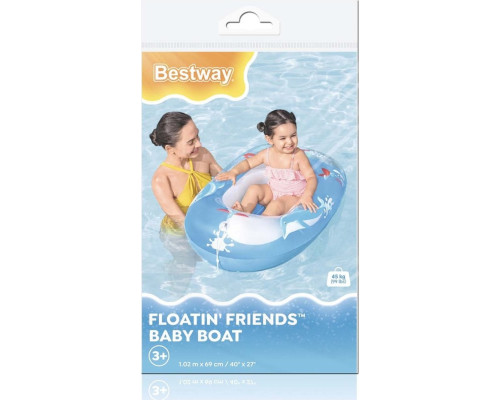 Пліт надувний для плавання Bestway 64037  Дельфін, 102 х 69 см