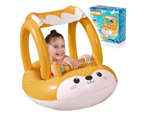 Пліт надувний з навісом Bestway 34168 Лисичка, 94 х 66 см