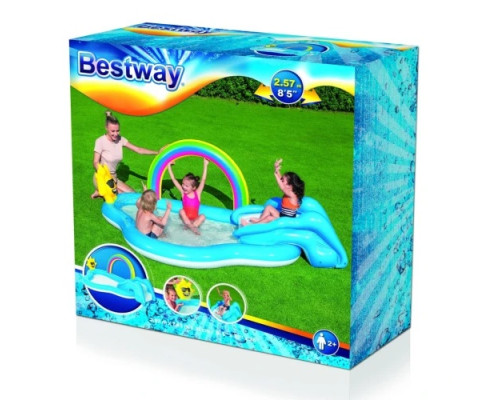 Надувний ігровий майданчик Rainbow N' Shine Bestway 53092 257x145x91 см