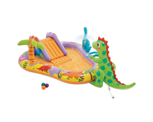 Надувний ігровий майданчик Dino Park Intex 56139 201х157х69 см Надувний ігровий майданчик Dino Park Intex 56139 201х157х69 см