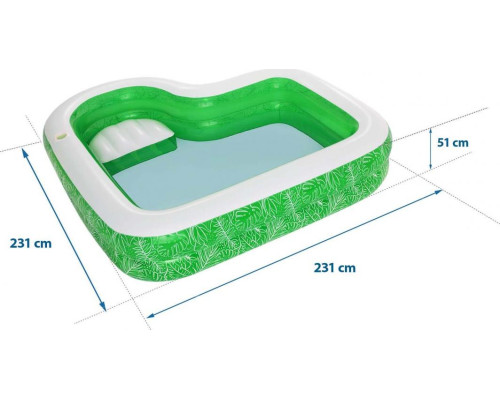 Басейн надувний дитячий Tropical Paradise Bestway 54336 231x51 см