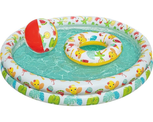 Басейн надувний дитячий Тропічний 3в1 Bestway 122х20 см